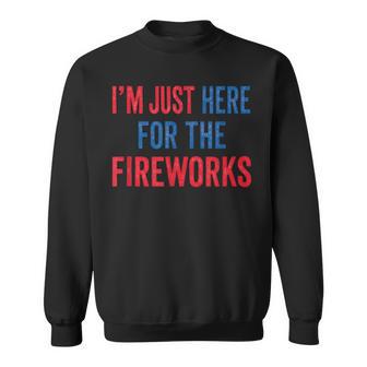 I'm Just Here For The Fireworks 4Th Of July Couple Sweatshirt - Monsterry