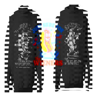 I'm Just Here For The Wieners 4Th Of July Hot-Dog Sweatshirt - Monsterry