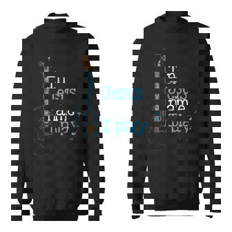 In Jesus ネームi Play ギター クリスチャン ヴィンテージギタープレーヤー スウェットシャツ - Kawaiitshirt