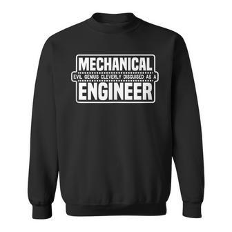 Ingeniero Mecánico Genio Malvado Inteligentemente Disfrazado Divertido In Mangas Camisa de entrenamiento - Regaloses