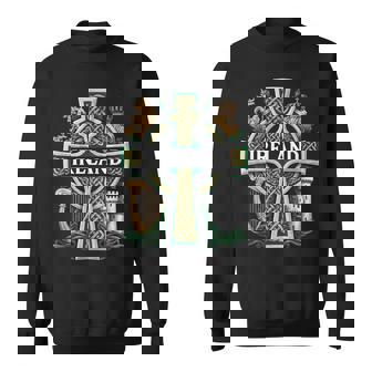 Ireland St Patrick Day Celtic Cross Green Celebration Irish Sweatshirt - Monsterry