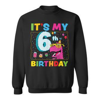 It's My 6Th Birthday Happy 6Ix Year T-Rex 恐竜 面白い スウェットシャツ - Kawaiitshirt