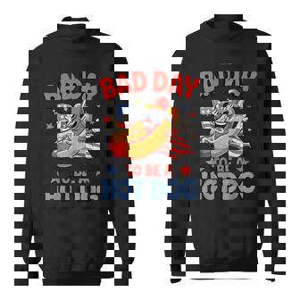 Its A Bad Day To Be A Hot Dog Meme Hotdog Usa Flag Sweatshirt | Mazezy