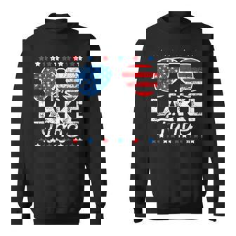 It's Lake Time Patriotic American Usa Flag 4Th Of July Sweatshirt - Thegiftio UK