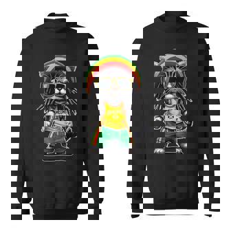 Jameowca クールで面白いジャマイカン ラスタ レゲエ キャット スウェットシャツ - Kawaiitshirt