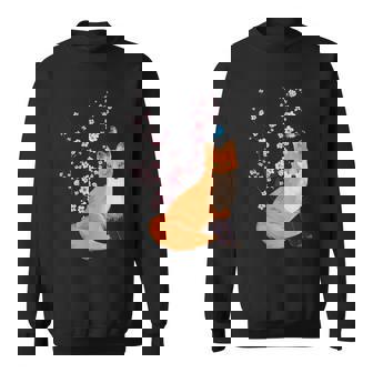 Japonaisakura Renard Kitsune Japonais En Fleur De Cerisier Sweater e - Cadeauxyz