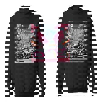 Jdm レトロ 和 ドリフト 車 東京 スカイライン 桜 スウェットシャツ - Kawaiitshirt