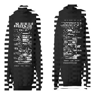 Jdヴァンス軍事選挙2028年アメリカ国旗支持のための兵士 スウェットシャツ - Kawaiitshirt