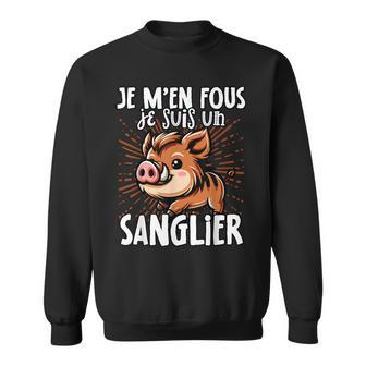 Je M’En Fous Je Suis Un Sanglier Sweet Wild Boar Sweater e - Cadeauxyz
