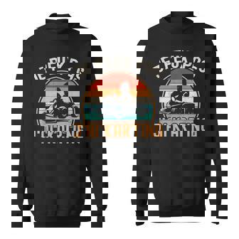 Je Peux Pas J'ai Karting Humour Pilote Kart Equipement Retro Sweater e - Cadeauxyz