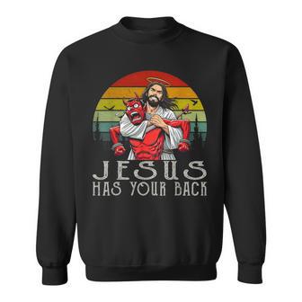 Jesus Has Your Back Jesus T Sweatshirt - Thegiftio UK