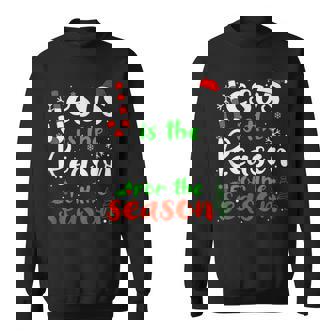 Jesus Is The Reason For Theeason クリスマス 神の信仰 スウェットシャツ - Kawaiitshirt