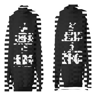 Jesus Is King Bible Écriture Citation Chrétienne Sweater e - Cadeauxyz