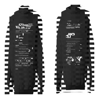 Jojo名札 皮肉な名前 ジョジョの栄養成分 スウェットシャツ - Kawaiitshirt