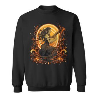 Jolie Harpeuse Pour Musiciens Et Amateurs De Musique Harpe Sweater e - Cadeauxyz
