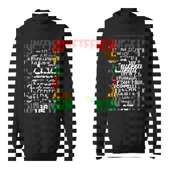 Junenth 1865 Afro Freedom Breaking Chains Freeish Roots Sweatshirt - Thegiftio UK