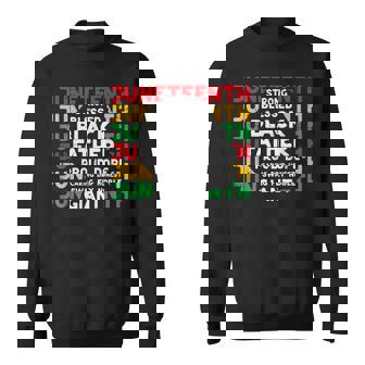Junenth Black Fathers Day Dad Black African June 19Th Men Sweatshirt - Thegiftio UK