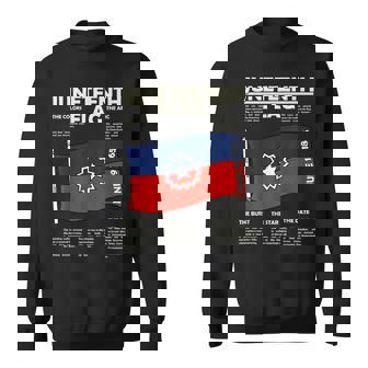 Junenth Red White Blue Symbolic Flag Breakdown Meaning Sweatshirt - Monsterry