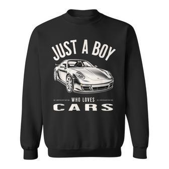 Just A Boy Who Loves Cars Supercar Sports Car Sweatshirt - Thegiftio UK