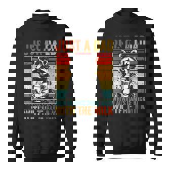 Just A Dad Who Always Came Back Fathers Day Retro Sweatshirt - Thegiftio
