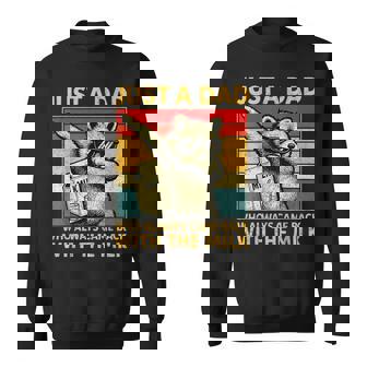 Just A Dad Who Always Came Back Fathers Day Dad Sweatshirt - Thegiftio