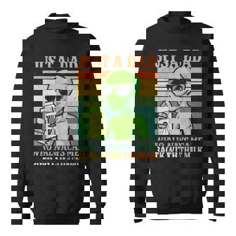 Just A Dad Who Always Came Back With The Milk Alien Papa Sweatshirt - Thegiftio