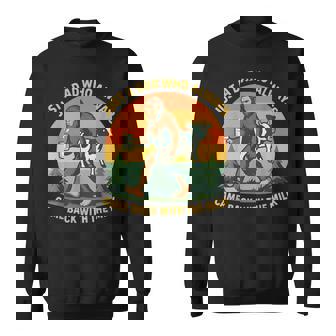 Just A Dad Who Always Came Back With Milk Bigfoot Sweatshirt - Thegiftio UK