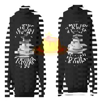 Just Here For Pudding デザイン メンズ レディース デザートプリン スウェットシャツ - Kawaiitshirt