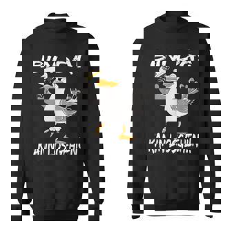 Kapitän Möwe Ostsee Nordsee Urlaub Bin Da Kann Losgehen Sweatshirt - Geschenkecke