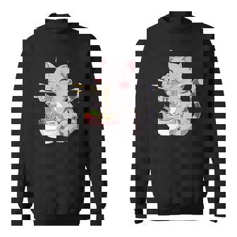 Kawaii Ramen Cat Neko Cute Anime Noodle Lover スウェットシャツ - Kawaiitshirt
