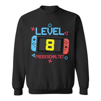 Kinder 8Th Birthday Boy 8 Years Old Level 8 Freigeschaltet Sweatshirt - Geschenkecke