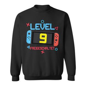 Kinder 9Th Birthday Boy 9 Years Old Level 9 Freigeschaltet Sweatshirt - Geschenkecke