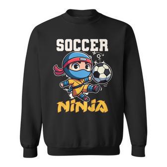 Kinder Fußball-Ninja-Lustiges Fußballspieler-Trainingsspiel Sweatshirt - Geschenkecke
