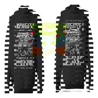Kindergarten Level Begins First Day Of Kindergarten Gaming Sweatshirt - Monsterry