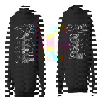 L Is For Lunch Lady Lover Tie Dye First Day Of School Sweatshirt - Monsterry