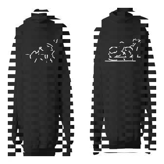 La Linea-Stil Auf Einem Motorrad Retro Fans Sweatshirt - Geschenkecke