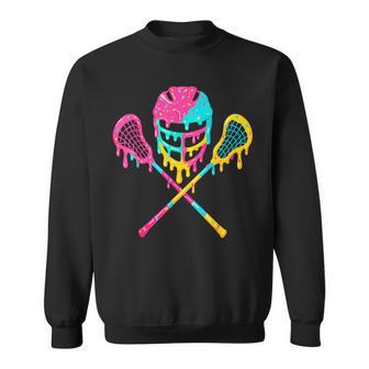Lacrosse Drip Lax Helmet Ice Cream Sticks Sweatshirt - Thegiftio UK