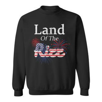 Land Of The Rizz Patriotic Fireworks Celebration Sweatshirt - Thegiftio UK