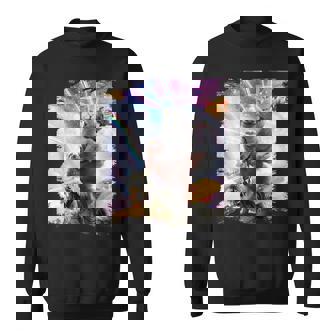 Laser Eyespace モルモット 猫 ナマケモノ 恐竜 スウェットシャツ - Kawaiitshirt