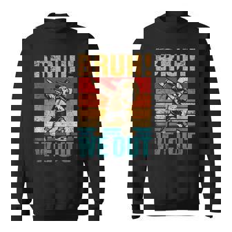 Last Day Of School Dabbing Boy Bruh We Out Student Squad Sweatshirt | Mazezy