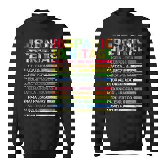 Latin Countries Flag Latino National Hispanic Heritage Month Sweatshirt - Monsterry