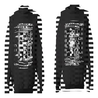 Le Chat Dechrodinger Recherché Professeur Deciences Physique Manche Longue Sweater e - Cadeauxyz