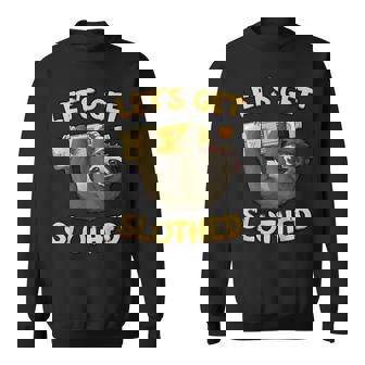 Let's Getlothed テキーラ-面白い飲酒ナマケモノ スウェットシャツ - Kawaiitshirt