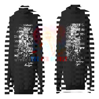 Let The 4Th Of July Begin Independence Day Trump Usa Flag Sweatshirt | Mazezy