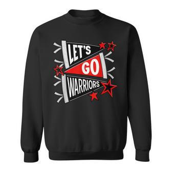 Let’S Go Warriors Team Spirit Cheer Game Day Sweatshirt - Thegiftio UK