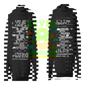 Level 8 Unlocked Awesome Since 2017 Pixel Birthday 8Th Sweatshirt - Thegiftio