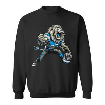 Lion Touchdown American Football Game Day Thanksgiving Cool Sweatshirt - Thegiftio UK
