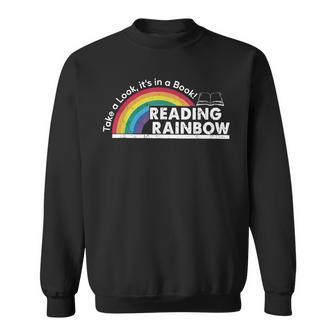 Take A Look It's In A Book Retro Reading Book Lover Sweatshirt - Thegiftio UK