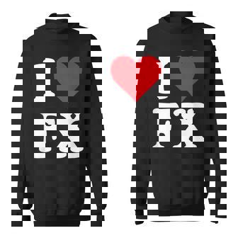 I Love Fx イニシャル I Heart FX 名前 F X スウェットシャツ - Kawaiitshirt