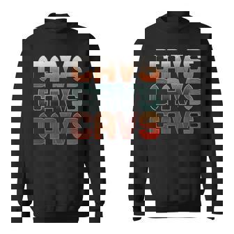 Love Heart Cavs Grunge Vintage Style Black Cavs Sweatshirt - Thegiftio UK